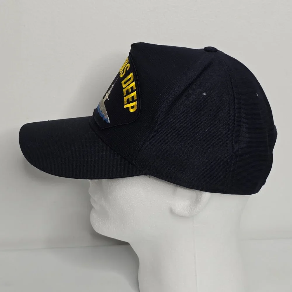 US Navy Pride Runs Deep Submarine Military Hat Cap Eagle Crest‎ Made in USA OSFA